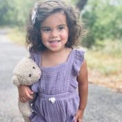 Laurenza&#39;s Girls Lavender Frill Romper