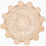 Stock Preferred 4&#39; Round Handwoven Rug in Natural