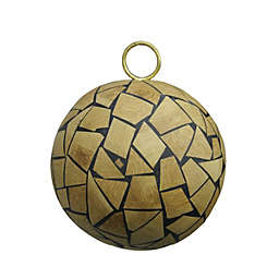 Allstate Brown Mosaic Shatterproof Christmas Ball Ornament 4