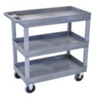 Alternate image 0 for Luxor High Capacity 18"D x 32"W 3 Shelf Tub Cart