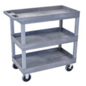 Luxor High Capacity 18"D x 32"W 3 Shelf Tub Cart