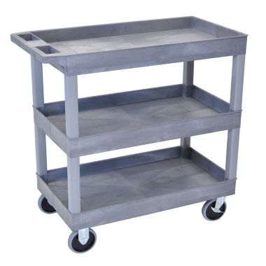 Luxor High Capacity 18"D x 32"W 3 Shelf Tub Cart. View a larger version of this product image.