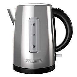 Black+Decker 1.7 Liter Stainless Steel Electric Cordless Kettle with Removable Filter