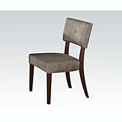Yeah Depot Drake Side Chair (Set-2) in Gray Fabric & Espresso