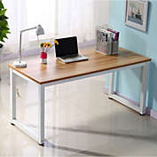 Zimtown Wooden Computer Desk Writing Table Home Office Furniture Wood Finish
