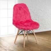 Flash Furniture Calvin Shaggy Dog Hot Pink Accent Chair