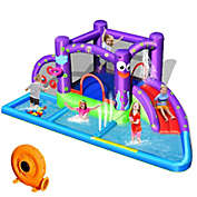 Gymax Inflatable Water Slide Castle Kids Bounce House w/ Octopus Style & 750W Blower