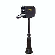 Special Lite Products Company Classic Curbside Mailbox With Newspaper Tube, Locking Insert And Tacoma Mailbox Post With Direct Burial Kit