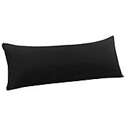 PiccoCasa Body Pillow Case, 110 Gsm Brushed Microfiber Pillowcases with Envelope Closure, Soft Full Body Pillow Covers for Long Pillows Solid Pillow Protector 20"x54", Black