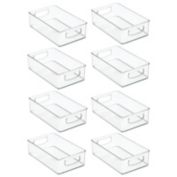 mDesign Plastic Kitchen Food Storage Organizer Bin - 8 Pack