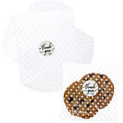Sparkle and Bash Polka Dot Goodie Bags, Thank You Stickers for Party Favors (White, 5.5 in, 250 Pack)