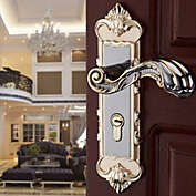 Stock Preferred Retro Door Entry Handle Lock Security Knob in 35-45mm Gold