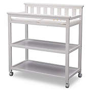 Slickblue Modern White Baby&#39;s First 2 Shelf Changing Table with Wheels