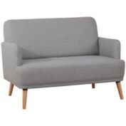 48" Loveseat Sofa for Bedroom, Modern Love Seats Furniture, Upholstered Small Couch for Small Spaces, Grey