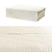 Bedvoyage Rayon Made From Bamboo Quilted Coverlet, Ivory - King
