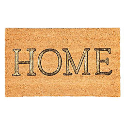 Evergreen HOME Metallic Rubber Inset Indoor Outdoor Natural Coir Doormat 1'4