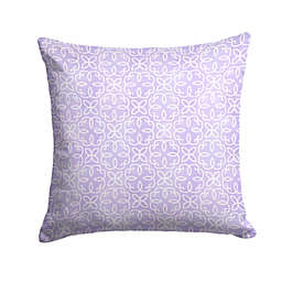 Caroline's Treasures Gemoetric Circles on Purple Watercolor Fabric Decorative Pillow 14 x 14