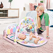 Costway Baby Gym Play Mat 3 in 1 Fitness Music & Lights Fun Piano