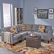 GDF Studio Marsh Mid Century Modern Sectional Sofa Set