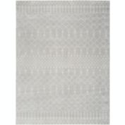 Nourison Astra Machine Washable 5'3" x 7' Grey Bohemian Indoor Rug
