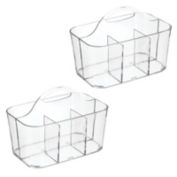 mDesign Plastic Office Storage Organizer Caddy Tote, Small, 2 Pack