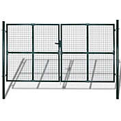 Home Life Boutique Chain Link Fence with Posts Spike Galvanised Steel 4.1ftx49.2ft
