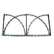 Hofert 7&#39; Green Pathway Fence with Multicolored Christmas Lights Outdoor Decoration