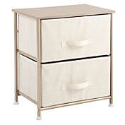 mDesign Night Stand / End Table Storage Tower with 2 Drawers