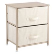 mDesign Night Stand / End Table Storage Tower with 2 Drawers