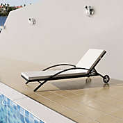 Sunlounger 202x139x152 cm Canopy Anthracite Sun Bed Wheels Steel 1 person 