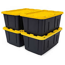 Kitcheniva  27 Gallon Stackable Storage Totes with Lids (4 Pack)
