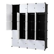 FCH SamyoHome Portable Wardrobe for Hanging Clothes, 20-Cube DIY Closet Storage Organizer