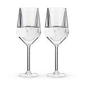 HOST Wine FREEZE  Stemmed Cooling Cups (set of 2) in Marble