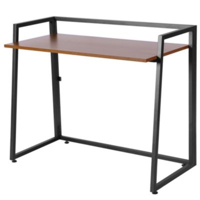 Eureka Home Office Multipurpose Writing Computer Desk with Metal Frame - Black