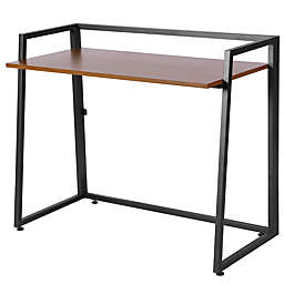 Eureka Home Office Multipurpose Writing Computer Desk with Metal Frame - Black