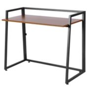 Eureka Home Office Multipurpose Writing Computer Desk with Metal Frame - Black