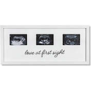 7 x 7 Sawtooth Hanger Kickstand Sonogram Photo Frame Keepsake Gift INCHES Handcrafted White Wooden Picture Frame Ultrasound Photo Frame Babyshower Gifts BabySquad Love at First Sight Photo Frame 