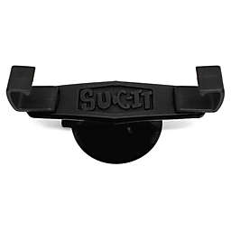 SUC-IT Patented Silicone Suction Cup Phone Holder Stand - Black with Black Clips