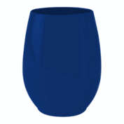 Smarty Had A Party 12 oz. Solid Navy Elegant Stemless Plastic Wine Glasses (64 Glasses)