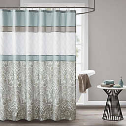 510 Design  100% Polyester Microfiber Embroidery Printed Shower Curtain