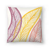 Large Leaf Study Ii by Modern Tropical 16 x 16 Throw Pillow - Americanflat