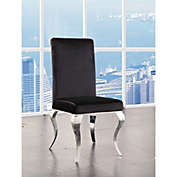 Yeah Depot Fabiola Side Chair (Set-2) in Fabric & Stainless Steel