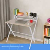 Smilegive Folding Study Desk For Small Space Home Office Desk Laptop Writing Table