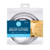 R&M INTERNATIONAL BISCUIT CUTTERS DOUBLE SIDED FLUTED & ROUND