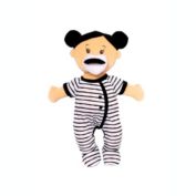 Manhattan Toy Wee Baby Stella Peach 12 Inch Soft Baby Doll with Black Hair Buns and Onesie