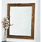 BrandtWorks Bedroom Bathroom Wood Toned Wall Mirror - 26.5" x 31.5"