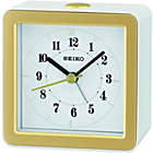 Alternate image 0 for Seiko 3" Gatsby Bedside Alarm, White & Gold