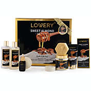 Lovery Gift Basket for Women - 10 Pc Sweet Almond Beauty & Personal Care Set