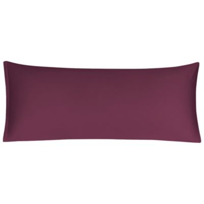 PiccoCasa Body Pillow Cover Pillowcase, 300 Thread Count Solid Pillow Protector, 100% Long Staple Combed Cotton, Body Pillow Case with Zipper Closure, 20"x48" Burgundy