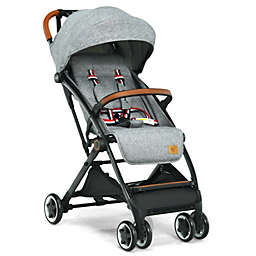 Slickblue Lightweight Aluminium Frame Baby Stroller with Net-Gray